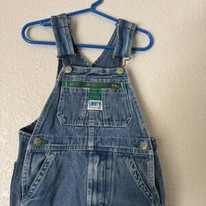 Liberty Kids Denim Bib Overalls Size 5 Wash Blue Cotton